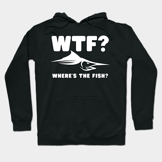 Where's The Fish funny Fishing Hoodie by Bennybest